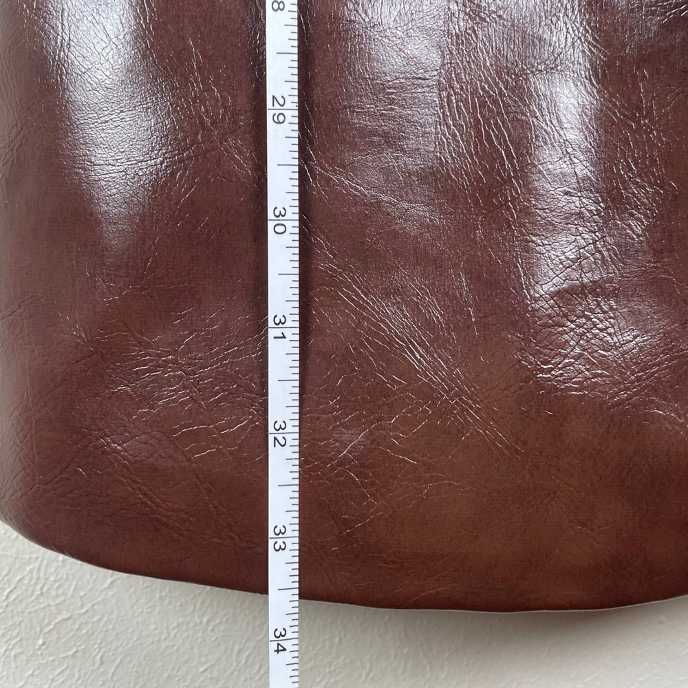 FuTrio Brown Faux Leather Zip Front Mini Dress Sleeveless Moto Cargo Womens S - Picture 4 of 6